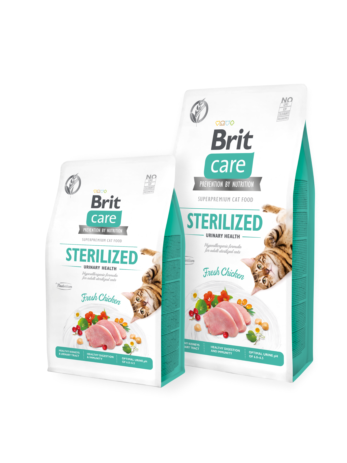 Brit Care Cat Sterilized Urinary Health hrană uscată superpremium pentru pisici