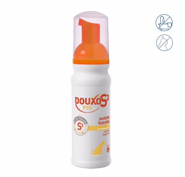 DOUXO S3 PYO Mousse spumă dermo-cosmetică pentru câini și pisici